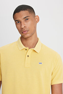 Regular Fit Normal Kesim Polo Yaka Sarı Tişört - Yellow-L231369200 (görsel 4)