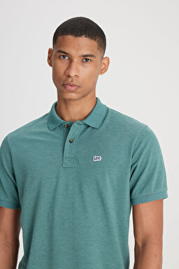 Regular Fit Normal Kesim Polo Yaka Yeşil Tişört - Green-L231369300 (görsel 4)
