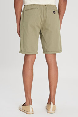 Regular Fit Normal Kesim %100 Pamuk Normal Bel Haki Chino Şort - Khaki-L231406801 (görsel 6)