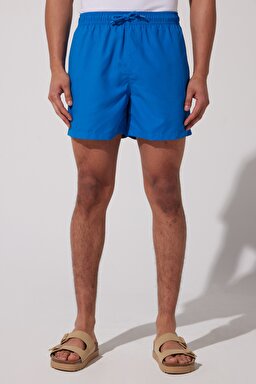 Regular Fit Normal Kesim Normal Bel Saks Mavisi Deniz Şortu - Sax-L231616403