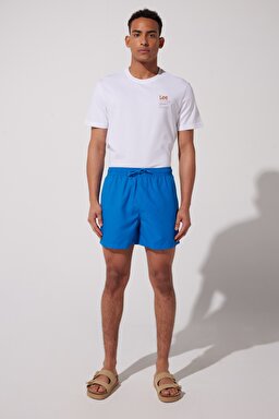 Regular Fit Normal Kesim Normal Bel Saks Mavisi Deniz Şortu - Sax-L231616403 (görsel 2)