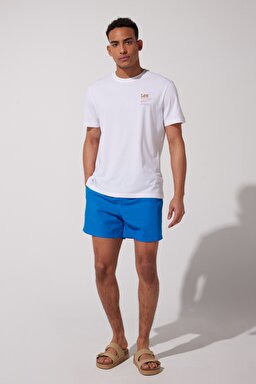 Regular Fit Normal Kesim Normal Bel Saks Mavisi Deniz Şortu - Sax-L231616403 (görsel 3)