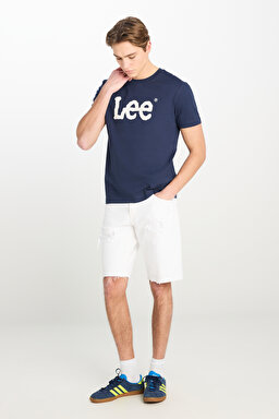 Regular Fit Normal Kesim %100 Pamuk Normal Bel Beyaz Jean Kot Şort - White-L231630100 (görsel 2)