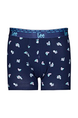 Regular Fit Normal Kesim Lacivert Tekli Boxer - Navy-L231730410