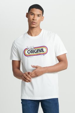 Regular Fit Normal Kesim %100 Pamuk Bisiklet Yaka Kırık Beyaz Tişört - Off White-L231733102