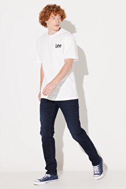 Loose Fit Rahat Kesim %100 Pamuk Bisiklet Yaka Kırık Beyaz Tişört - Off White-L231735102 (görsel 2)