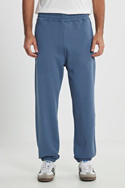 Loose Fit Rahat Kesim %100 Pamukl Petrol Mavisi Jogger Eşofman Altı - Petrol-L231758405 (görsel 3)