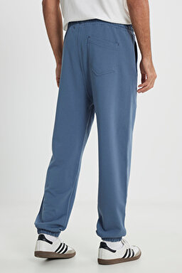 Loose Fit Rahat Kesim %100 Pamukl Petrol Mavisi Jogger Eşofman Altı - Petrol-L231758405 (görsel 5)