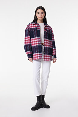 Oversize Bol Kesim Çok Renkli Shacket Ceket - Multi-L232276900 (görsel 4)