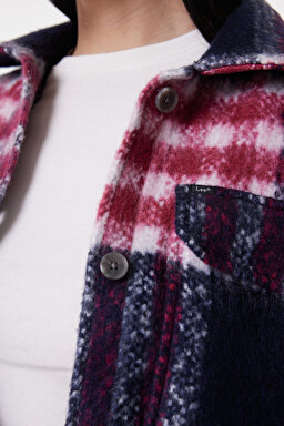 Oversize Bol Kesim Çok Renkli Shacket Ceket - Multi-L232276900 (görsel 5)