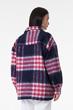 Oversize Bol Kesim Çok Renkli Shacket Ceket - Multi-L232276900 (görsel 6)