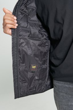 Regular Fit Normal Kesim Dik Yaka Siyah Şişme Mont - Black-L232287001 (görsel 6)