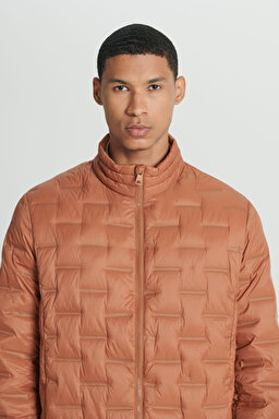 Regular Fit Normal Kesim Dik Yaka Turuncu Şişme Ceket - Orange-L232287700 (görsel 6)