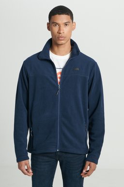 Regular Fit Normal Kesim Dik Yaka Fermuarlı Lacivert Polar Ceket - Navy-L232430410 (görsel 2)