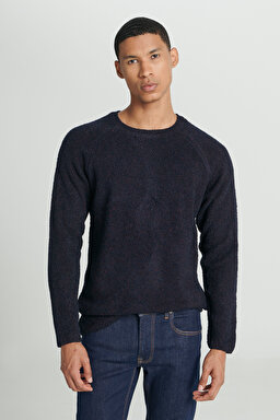 Regular Fit Normal Kesim Bisiklet Yaka Lacivert Tirko Kazak - Navy-L232499410 (görsel 2)