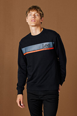 Regular Fit Normal Kesim Bisiklet Yaka Siyah Sweatshirt - Black-L232501001