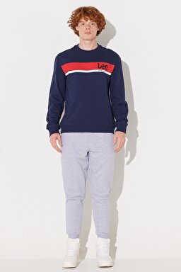 Regular Fit Normal Kesim Bisiklet Yaka Lacivert Sweatshirt - Navy-L232501410 (görsel 7)