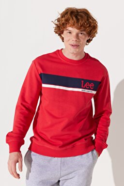 Regular Fit Normal Kesim Bisiklet Yaka Kırmızı Sweatshirt - Red-L232501600 (görsel 2)