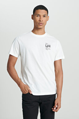 Regular Fit Normal Kesim Bisiklet Yaka %100 Pamuk Beyaz Tişört - White-L241311100