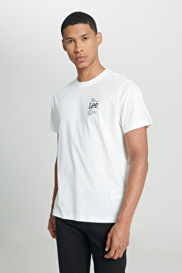 Regular Fit Normal Kesim Bisiklet Yaka %100 Pamuk Beyaz Tişört - White-L241311100 (görsel 2)