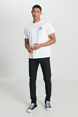 Regular Fit Normal Kesim Bisiklet Yaka %100 Pamuk Beyaz Tişört - White-L241311100 (görsel 3)