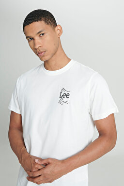 Regular Fit Normal Kesim Bisiklet Yaka %100 Pamuk Beyaz Tişört - White-L241311100 (görsel 4)