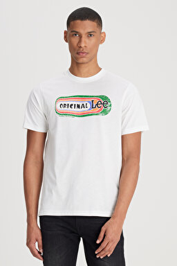 Regular Fit Normal Kesim Bisiklet Yaka %100 Pamuk Beyaz Tişört - White-L241330100