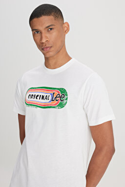 Regular Fit Normal Kesim Bisiklet Yaka %100 Pamuk Beyaz Tişört - White-L241330100 (görsel 4)