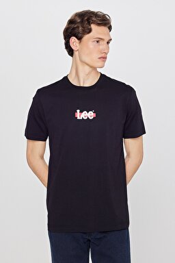 Regular Fit Normal Kesim Bisiklet Yaka %100 Pamuk Siyah Tişört - Black-L241521001 (görsel 2)