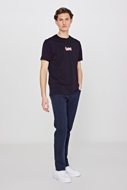 Regular Fit Normal Kesim Bisiklet Yaka %100 Pamuk Siyah Tişört - Black-L241521001 (görsel 3)