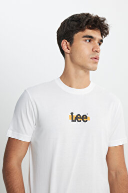 Regular Fit Normal Kesim Bisiklet Yaka %100 Pamuk Beyaz Tişört - White-L241521100 (görsel 3)