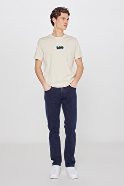 Regular Fit Normal Kesim Bisiklet Yaka %100 Pamuk Bej Tişört - Beige-L241521614 (görsel 3)