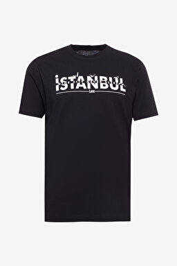 Regular Fit Normal Kesim Bisiklet Yaka %100 Pamuk Siyah Tişört - Black-L241576001 (görsel 6)