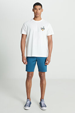 Regular Fit Normal Kesim Bisiklet Yaka %100 Pamuk Kırık Beyaz Tişört - Off White-L241582102 (görsel 4)