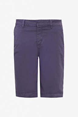 Regular Fit Normal Kesim Normal Bel Lacivert Chino Şort - Navy-L241617410 (görsel 7)
