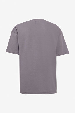 Loose Fit Rahat Kesim Bisiklet Yaka Siyah Tişört - Anthracite-L241669003 (görsel 8)