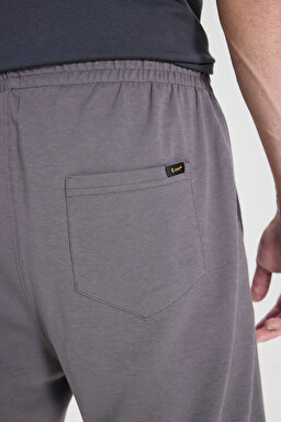 Regular Fit Normal Kesim Normal Bel Siyah Sweat Şort - Anthracite-L241671003 (görsel 6)