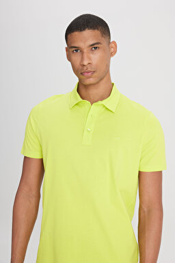 Regular Fit Normal Kesim Polo Yaka %100 Pamuk Sarı Tişört - Yellow-L241683200