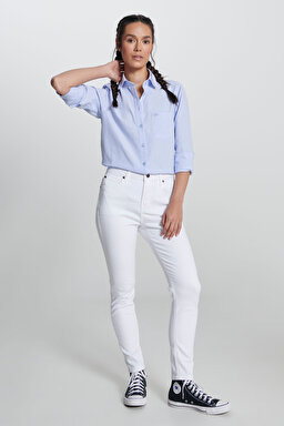 Regular Fit Normal Kesim Açık Mavi Gömlek - Light Blue-L241692404 (görsel 5)