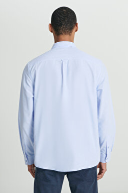 Regular Fit Normal Kesim Açık Mavi Gömlek - Light Blue-L241693404 (görsel 7)