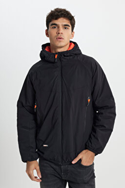 Regular Fit Normal Kesim Fermuarlı Siyah Ceket - Black-L242038001