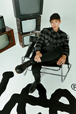 Relaxed Fit Geniş Kesim Çok Renkli Gömlek Ceket - Multi-L242223900