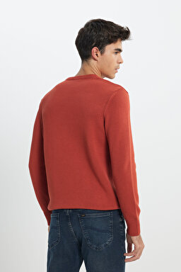 Regular Fit Normal Kesim Turuncu Triko Kazak - Orange-L242474700 (görsel 5)