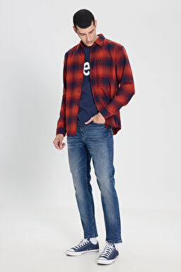 Regular Fit Normal Kesim %100 Pamuk Gömlek Ceket - Red-L242519600