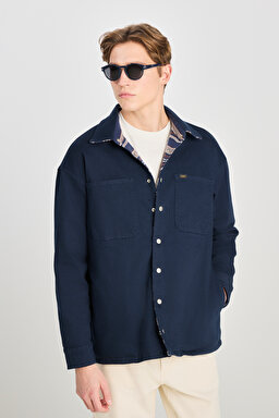 %100 Pamuk Relaxed Fit Geniş Kesim Çift Taraflı Çok Renkli Ceket - Multi-L2510034900 (görsel 2)