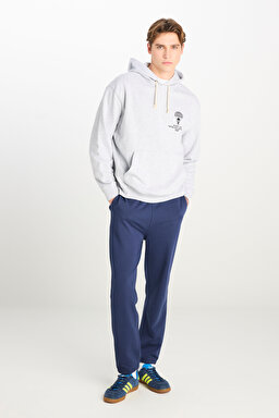 Regular Fit Normal Kesim Normal Bel Ribanalı Paça Lacivert Sweatpant Jogger - Navy-L2510078410