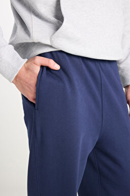 Regular Fit Normal Kesim Normal Bel Ribanalı Paça Lacivert Sweatpant Jogger - Navy-L2510078410 (görsel 5)