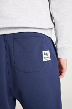 Regular Fit Normal Kesim Normal Bel Ribanalı Paça Lacivert Sweatpant Jogger - Navy-L2510078410 (görsel 6)