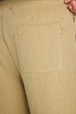 Relaxed Fit Geniş Kesim Normal Bel Pamuklu Açık Yeşil Sweatşort - Light Green-L2510272299 (görsel 5)