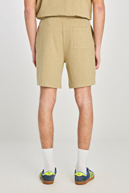 Relaxed Fit Geniş Kesim Normal Bel Pamuklu Açık Yeşil Sweatşort - Light Green-L2510272299 (görsel 6)